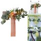thumbnail image 5 of Respaldo de silla Flor artificial Arreglo de hojas de olivo para boda Respaldo de silla Rosa artificial artificial para celebración Boda naranja Baoblaze boda, 5 of 8