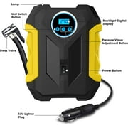 COWIN, Black/Yellow 12 V 150 PSI Portable Tire Inflator Air Compressor Pump