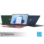 Gateway 15.6" Ultra Slim Notebook, HD, Intel® Celeron® N4020, Dual Core, 4GB RAM, 128GB Storage, Tuned by THX Audio, 1MP Camera, HDMI, Windows 11, Microsoft 365 Personal 1-Year Included, Red