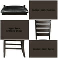 thumbnail image 3 of CoSoTower Black Synthetic Leather & Espresso Finish Side Chair, Set of 2, 3 of 6