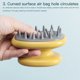 thumbnail image 4 of Bewildely Ducha Cepillo para el cabello Cuero cabelludo Doble capa Masajeador Depurador Cojín de aire Cabezal Juegos de accesorios de baño Amarillo Bewildely HA010881-01, 4 of 6