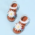 thumbnail image 6 of enyan Toddler Girl Summer Shoes Girls Genuine Leather Soft Closed Toe Princess Flat Shoes Summer Sandals(Toddler/Little Kid),White,Size 8, 6 of 7