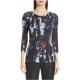 thumbnail image 1 of St. John Womens Keyhole Pullover Blusa, Azul, Small, 1 of 1