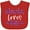 Red, variant on Inktastic My Nana Loves Me Hearts in Pink Plaid Boys or Girls Baby Bib