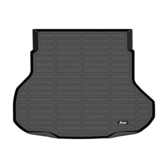 Ikon Motorsports TPE All Weather Heavy Duty Waterproof Rear Trunk Tray Cargo Liner Mats For 2025-2026 Kia K4 With 60/40 Split Rear Seat