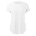 thumbnail image 6 of Womens Summer Tops Ladies V Neck Long Sleeve Tops Long Sleeve Pullover Women Short Shirt Stretch V Neck T Shirt Women Loose Dress Athletic Tees for Boys Tee Shirts on Clearance White L, 6 of 7