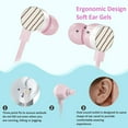 thumbnail image 3 of YUNOVA Donut-Shaped Wired Earbuds for Kids - Ergonomic Soft Ear Gels with Tangle-Free Cord, Cute Headphones for School/Travel, 3.5mm Metal Plug & Sweet Gift Box, 3 of 7
