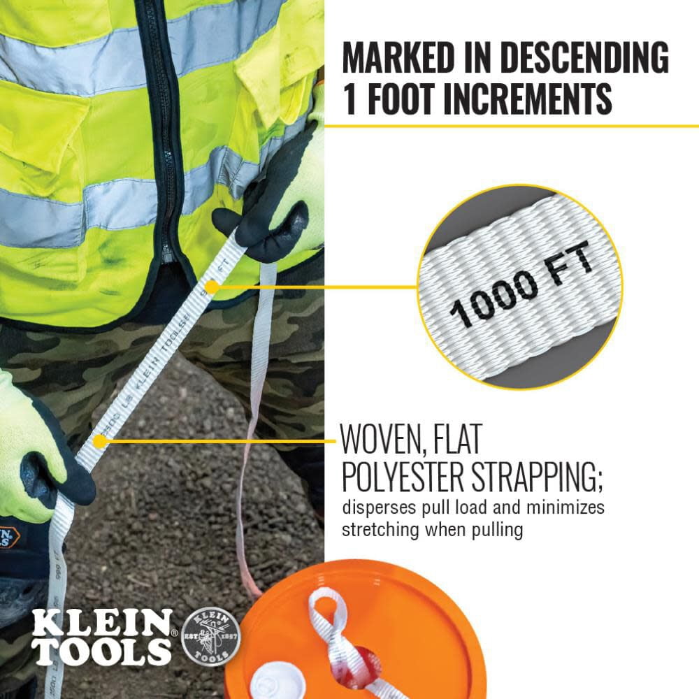 Klein Tools Pull Tape 1800 Lb X 1300'