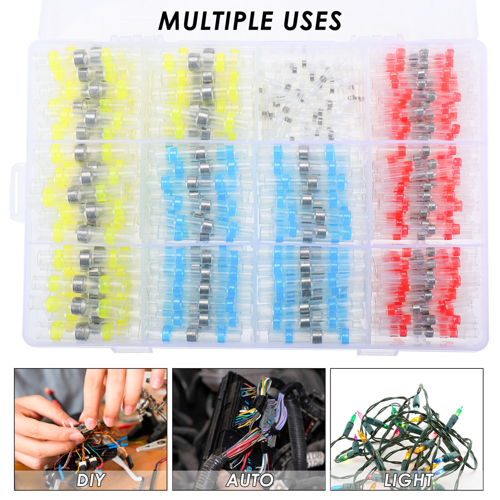 MIX 400 PCS Waterproof Solder Seal Sleeve Heat Shrink Wire Connector Terminals