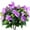 Purple, variant on Topboutique Artificial Impatiens Flowers for Outdoors 4 Pcs 7 Branches Silk Flowers Greenery Bouquet Faux Yellow Flowers Plants Fake Plant for Planter Front Door Porch Patio Table Indoor Decor
