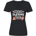 thumbnail image 3 of Inktastic Christmas Cookie Tasting Crew with Holiday Cookies Women's V-Neck T-Shirt, 3 of 5
