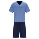 thumbnail image 1 of hajo Pijama corto para hombre - Klima-Light, pijama, shorty, mezcla de algodón Azul M (Medium), 1 of 5