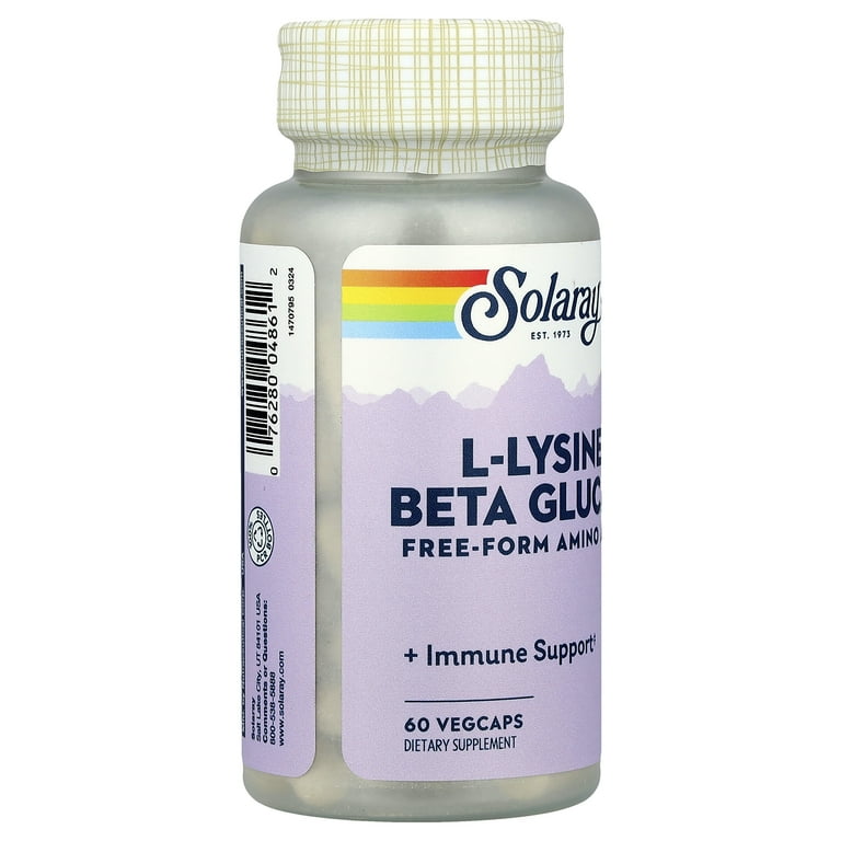 solaray l-glutathione Solaray, L-Lysine Supplement, 60 Ct, with Beta Glucan