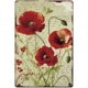 thumbnail image 1 of Letrero de hojalata rojo, letrero de hojalata floral, letrero de metal con temática botánica, letreros de metal para pared, letreros florales, letrero de bar, hogar, cueva de hombre, 1 of 9