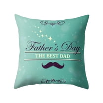 Skegnu Outdoor Pillows Father's Day Peach Skin Velvet Pillowcase Printing Various Patterns Throw Pillow Inserts for Bedding