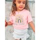 thumbnail image 1 of [Camiseta divertida de hermana mayor] Camiseta informal de verano para niña, suave y cómoda | Estampado divertido de "Promoted to Big Sister", colores pastel arcoíris, cuello redondo, perfecta para d, 1 of 7