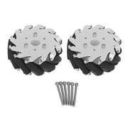 2 Sets of 127mm/5in Omni Directional Wheels - 45KG Load - Chassis Car Kit for DIY Education Robot Car (Right Omni Wheel)
