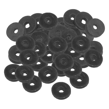 Uxcell 80Pcs M4 Rubber Flat Washer 4mm ID 13mm OD 3mm Thick Sealing Spacer Black
