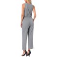 thumbnail image 3 of INSPIRE CHIC Jumpsuits for Women Dressy Casual Jumpsuit Sleeveless Crew Neck Knit Wide Leg Rompers Jumpers Summer Outfits XS Gray, 3 of 6
