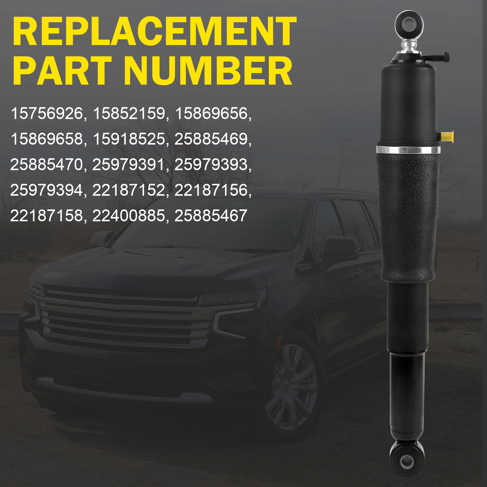 25979391 1 Pair of Rear Air Shocks Suspension Struts Compatible 