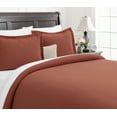 thumbnail image 2 of Chanasya Duvet Cover Twin Set Ultra Soft Solid 2-Piece Bedding - Luxurious Silky Soft Brushed Microfiber Comforter Cover Combo- Zipper Closure (1 Duvet Cover & 1 Pillow Sham) Rust - Twin, 2 of 3
