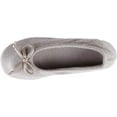 thumbnail image 5 of Women's Isotoner Terry Ballet Flat w/ Satin Bow Stone L M, 5 of 6