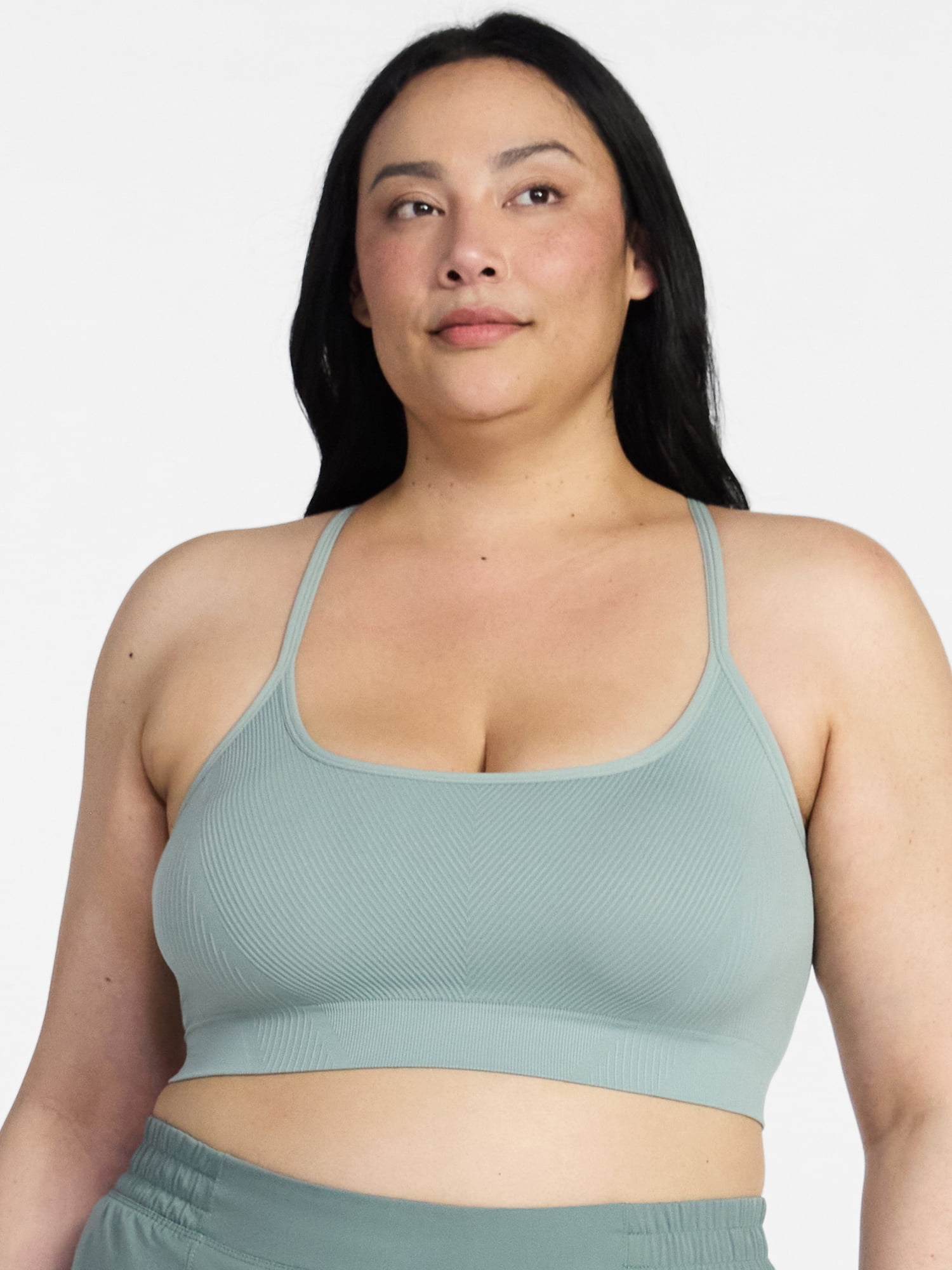 Avia Women's Low Support Seamless Textured Cami Sports Bra, Sizes XS-XXXL