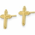 thumbnail image 2 of 10K Yellow Gold Polished Cross Post Earrings (10 X 7) Made In United States 10ye1675, 2 of 5