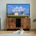 thumbnail image 3 of JanflyHome Cat Litter Box Enclosure, Farmhouse TV Stand Litter Box Cabinet Furniture with Scratching Board,  End Side Table Cat Washroom, Vintage Brown, 3 of 11
