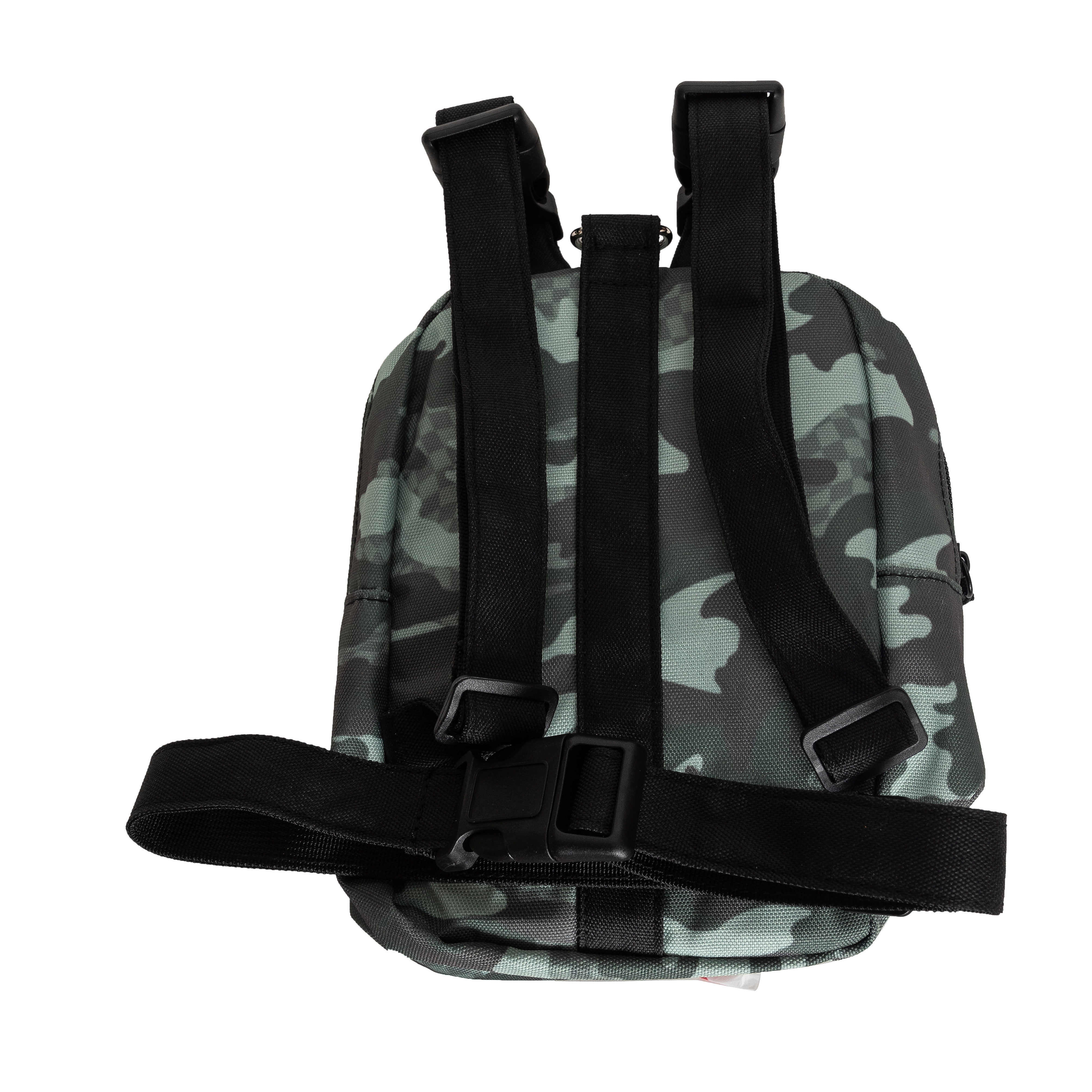 Justice Pet Nylon Camo Wastebag Dispensing Backpack Harness, Green Camo, Xsmall/Small