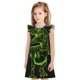 thumbnail image 1 of Balery DINOSAUR IN SPACE Camisón de princesa para niñas, pijama de algodón con mangas abullonadas, suave y bonito.-Medium, 1 of 6