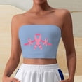 thumbnail image 2 of Nmnitkp Tube Tops for Women Breast Cancer Print Strapless Top Bandeau Crop Top Premium Healthy Fabric Summer Streetwear & Show off your Figure Tube Top（Plus Size）, 2 of 4