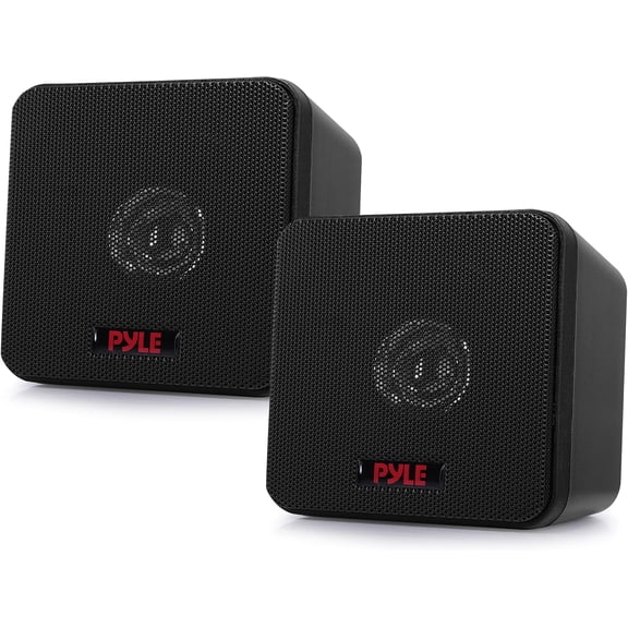 Pyle 4" 200-Watt Mini-Cube Bookshelf Speakers (Black)
