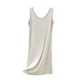 thumbnail image 2 of Blmnix Sleep Tanks Womens Nightgowns & Sleepshirts Cotton Nightgowns Sexy Nightgown Chemise Sleeveless V-Neck Gray Knee Length Button Down Nightgown,XL, 2 of 5
