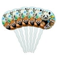 thumbnail image 1 of Zoo Animals Selfie Panda Bear Sloth Meercat Monkey Lemur Cupcake Picks Toppers Decoration Set of 6, 1 of 7
