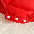 thumbnail image 7 of enyan Baby Girl Fall Clothes Newborn Romper Dress Ruffle Long Sleeve Onesie Jumpsuit Outfits with Bow Headband Red，6-9 Months, 7 of 7