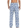 thumbnail image 2 of White Rabbits Bunny On Blue Mens Pajama Pants Sleepwear Lounge Men's Pajama Bottoms Gift for Family Friends, 2 of 6
