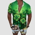 thumbnail image 4 of ZZHZGZ Late July Dark Purple Dress Shirt for Men Male St. Patricks's Day Short Sleeve Shirt Autumn Casual 3D Printing Hawaii Long Sleeve Shirts Tops 4Th of July Red Dress Shirt Men Xxxl, 4 of 5