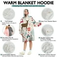 thumbnail image 5 of Wearable Oversized Blanket,Multicolor Christmas Deer Pattern Wearable Blanket Hoodie for Adults,Cozy Hooded Blankets with Super Pockets,Super Warm Fuzzy Pullover for Women & Men, 5 of 6