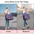 thumbnail image 5 of Blue Pioneer Flower and Paisley Pattern Travel Tote Bags for Women Carry On,Large Weekender Bags for Women Travel,Multi Functional Duffle Bag for Work,Shopping,Sports, 5 of 5