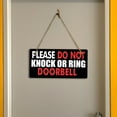 thumbnail image 5 of Please Do Not Knock Or Ring Doorbell 5x10 Hanging Plus Wall or Door Sign | Rustic Twine | Home and Business Signage, 5 of 7