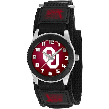 Game Time NCAA Kids' University of Oklahoma Sooners Rookie Series Watch, Black Velcro Strap