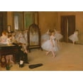 thumbnail image 2 of Degas, Edgar 18x14 Gold Ornate Wood Framed with Double Matting Museum Art Print Titled - The Dancing Class, 2 of 4