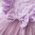 thumbnail image 6 of Adeawade Girl Sundress 12-18 Months Crewneck Summer Dress With Flutter Sleeves Party Gown For Birthday Cute Clothes Purple, 6 of 7