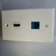 thumbnail image 2 of 1 Paquete de Placa de Pared Compatible con Cat6 y de 2 Puertos con Inserto de Acoplador en Línea Placa de Pared Hembra A Hembra, 2 of 5