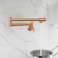 thumbnail image 2 of Nauxus Inc Pot Filler Kitchen Faucet Wall-Mounted Brass Gold Gold Finish, 2 of 5