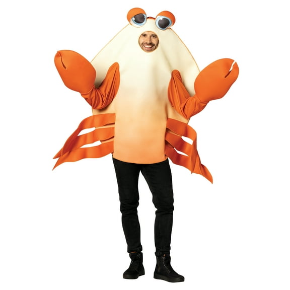 Bay Crab Shellfish Halloween Costume, Adult One Size, Orange, R7788-OS