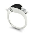 thumbnail image 2 of Three-Stone Engagement Ring for Women - 3.5ct Natural Onyx in 14K White Gold Promise Ring, 2 of 7