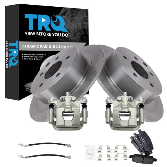 TRQ Rear Brake Pad & Rotor Kit Ceramic Fits 2010-2012 Nissan Altima