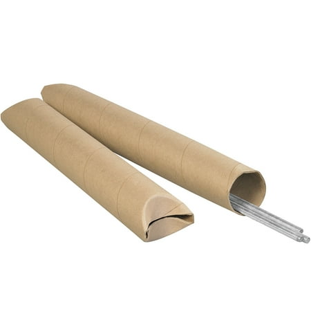 Partners Brand Crimped End Mailing Tubes 3" x 26" Kraft 24/Case S3026K